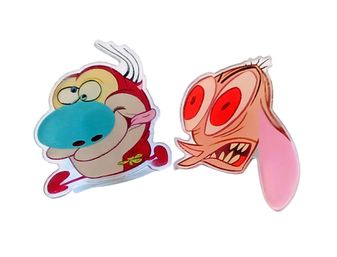 Ren & Stimpy 1.5" Acrylic Pin Set