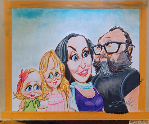 Art Original - Custom Color Caricature or illustration Commission by John K