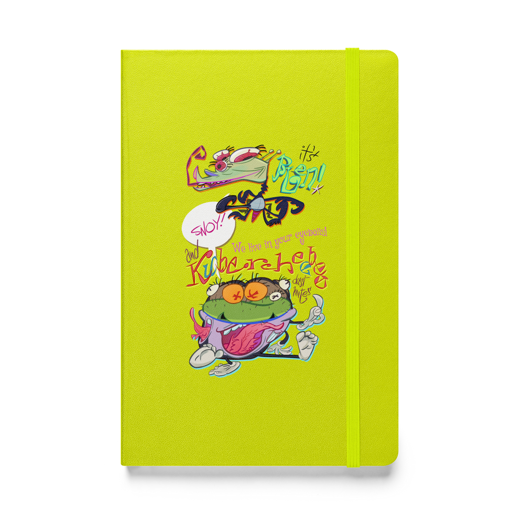 Radioactive Green Blen and Kubercheebie Hardcover Bound Notebook