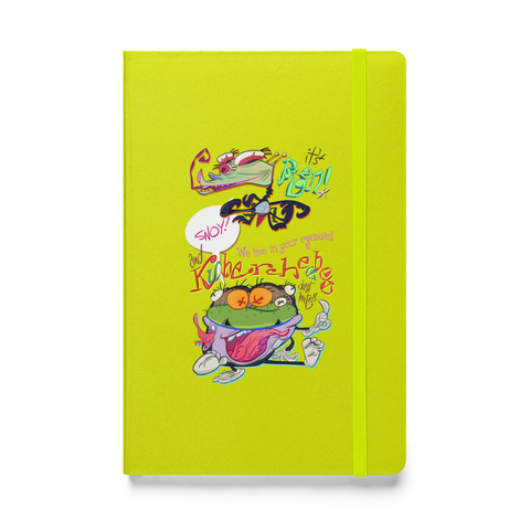 Radioactive Green Blen and Kubercheebie Hardcover Bound Notebook