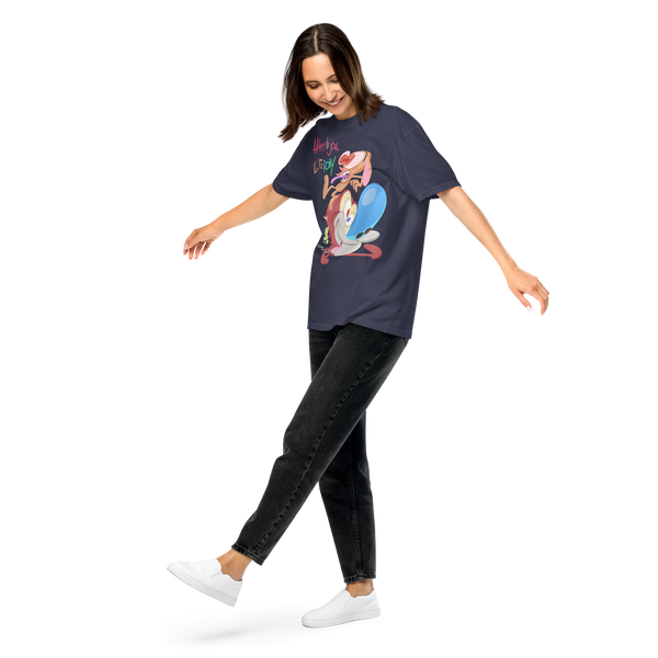 "Happy To You Log Pony" Ren & Stimpy Unisex Heavyweight T-Shirt