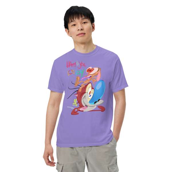 "Happy To You Log Pony" Ren & Stimpy Unisex Heavyweight T-Shirt