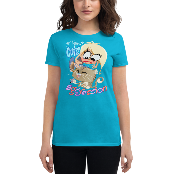 Cute Aggression Womens Slim T-Shirt