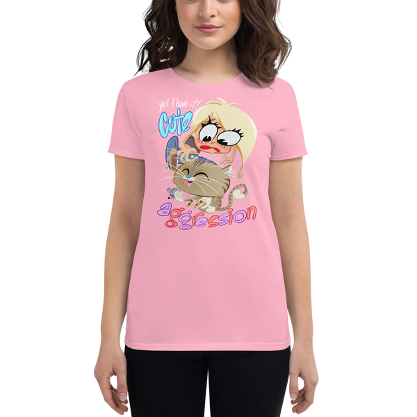 Cute Aggression Womens Slim T-Shirt