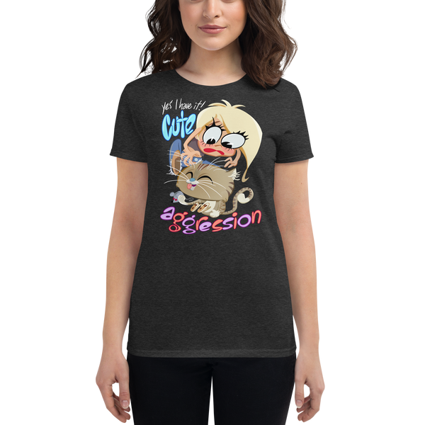 Cute Aggression Womens Slim T-Shirt