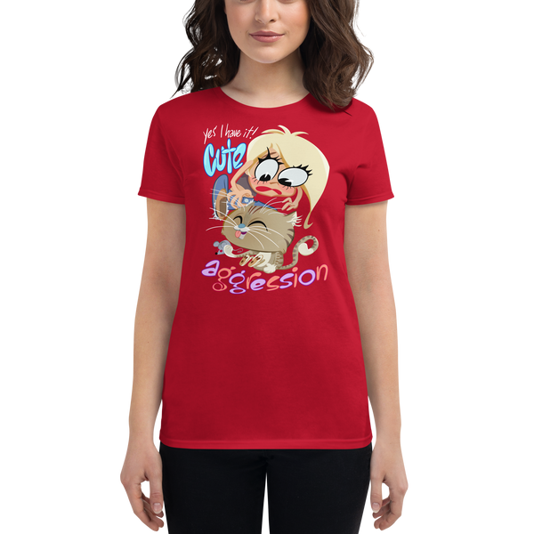 Cute Aggression Womens Slim T-Shirt