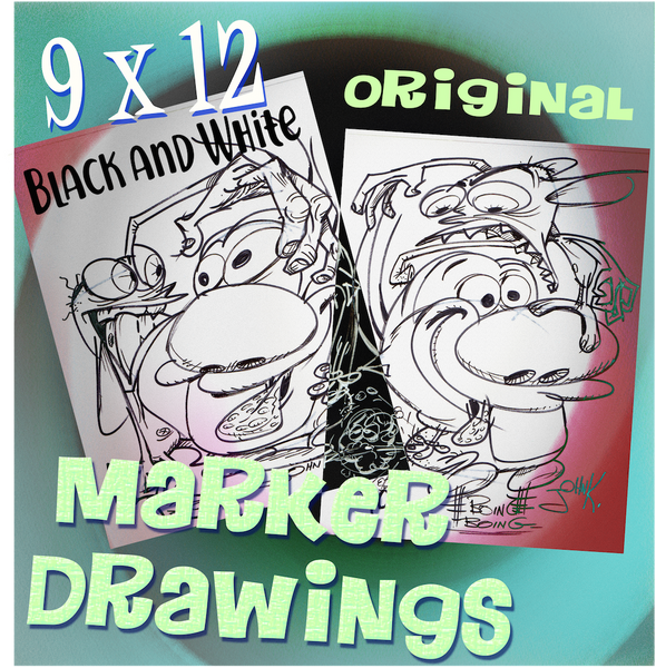 Art Original - Marker Character Sketch 9x12