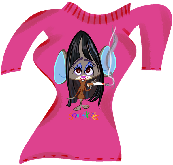 T-Shirt Squeakniks Bangs Girl Short-Sleeve Unisex