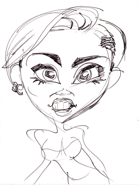 Original Art: Miley Cyrus Mystery Studies for "Bangerz" Tour
