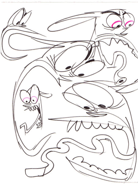 Art Original: John K Phone Doodle Mystery Pack