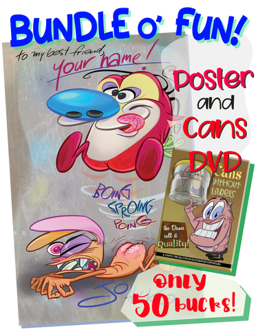 SPECIAL BUNDLE! "Cans Without Labels" DVD + Poster Signed by John K.!