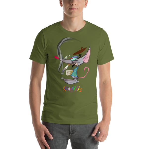 T-Shirt Beatnik Mice (Squeakniks) Bongo Guy Short-Sleeve Unisex