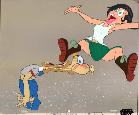 Original Spumco Aoki Pizza Commercial Cel: Sody Jumping, frame 51