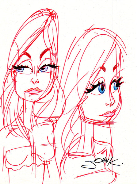 Art Original - Cute Girl Doodle