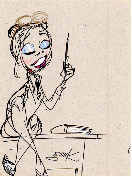 Art Original - Cute Girl Doodle