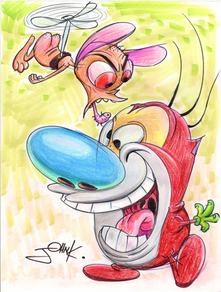 Art Original - Marker Card 9 x 12  in Color