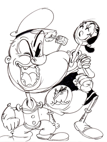 Art Original - Knutty Knockoffs - Popeye