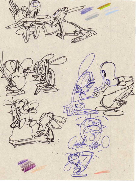 Art Original - Ren and Stimpy Quick Sketches