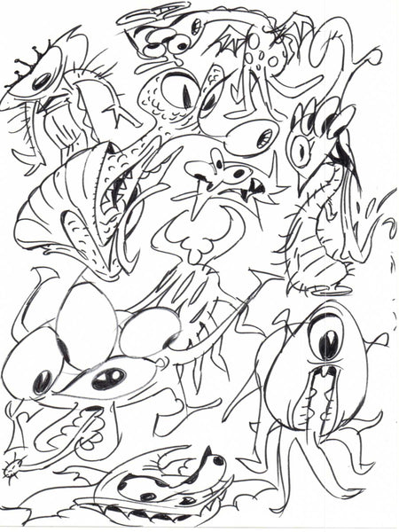 Art Original - Space Critters