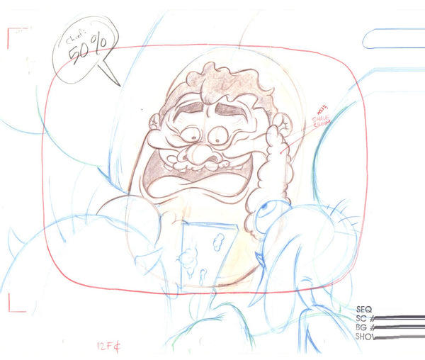 Ren and Stimpy Adult Party Cartoon - Fire Dogs 2: Production Layout of Ralph Making a Deal
