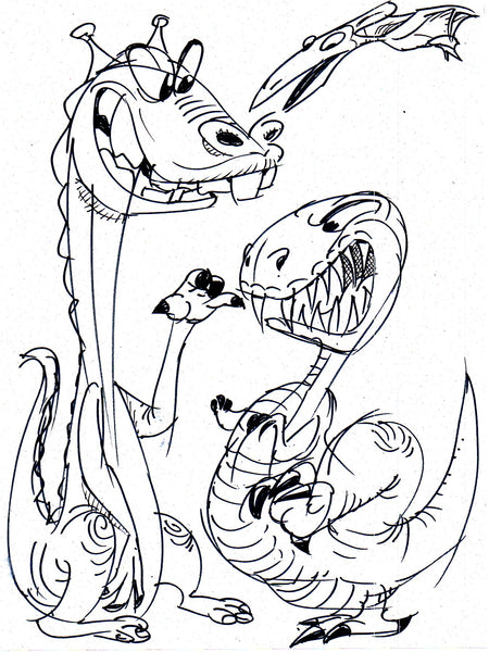 Art Original - Ancient Critters - Dinosaurs