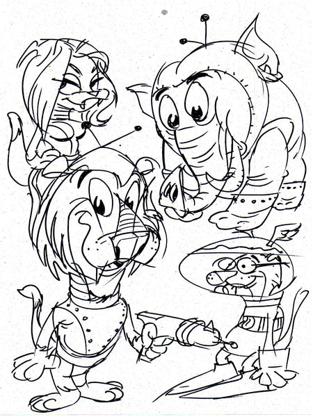 Art Original - Space Critters