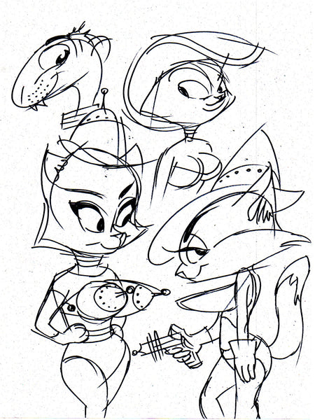 Art Original - Space Critters