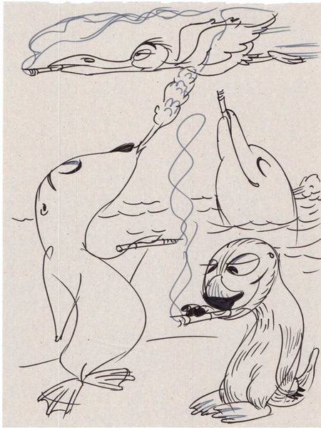 Art original - Smoking Critters