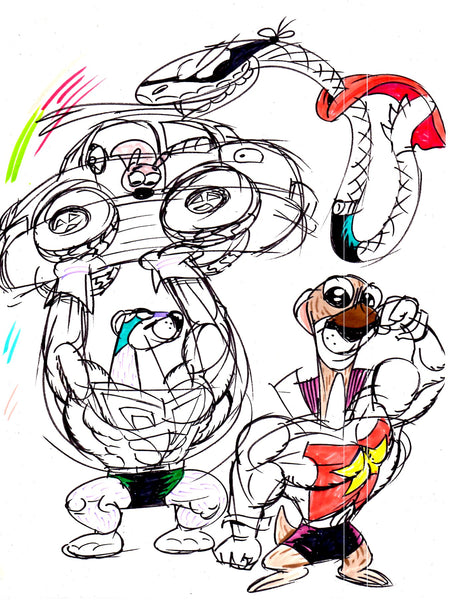 Art Original - Superhero Critters
