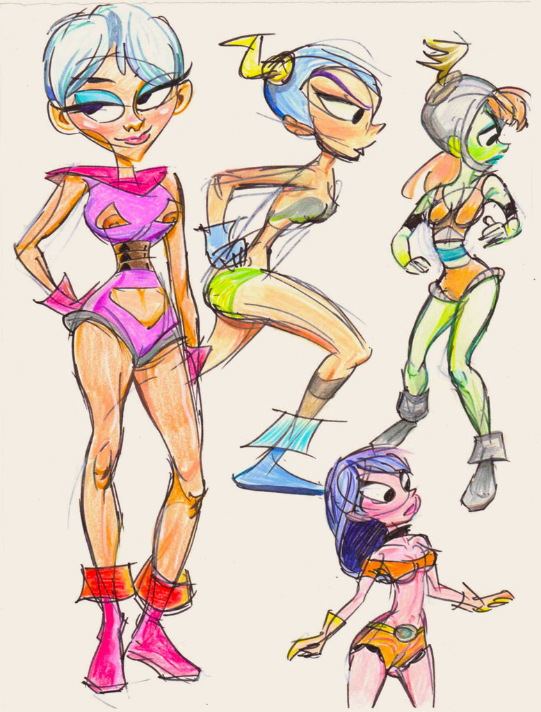 Art Original - Pretty Girls in Color