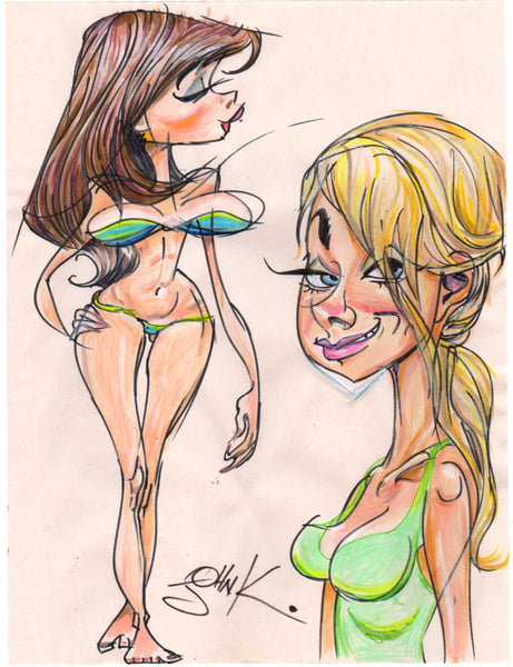 Art Original - Pretty Girls in Color