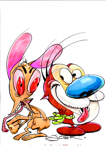 Art Original - John's Character Sketch in Marker - Color Signed - 8.5x11 and 8 x 11