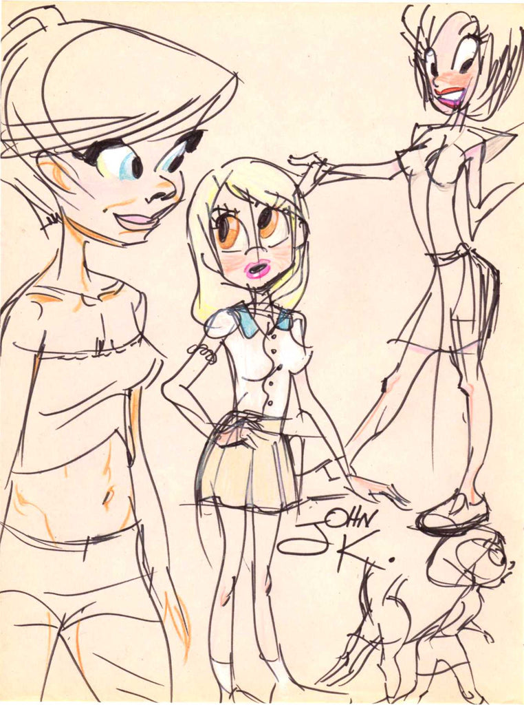 Art Original - Cute Girl Doodle