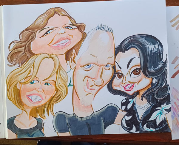 Art Original - Custom Color Caricature or illustration Commission by John K