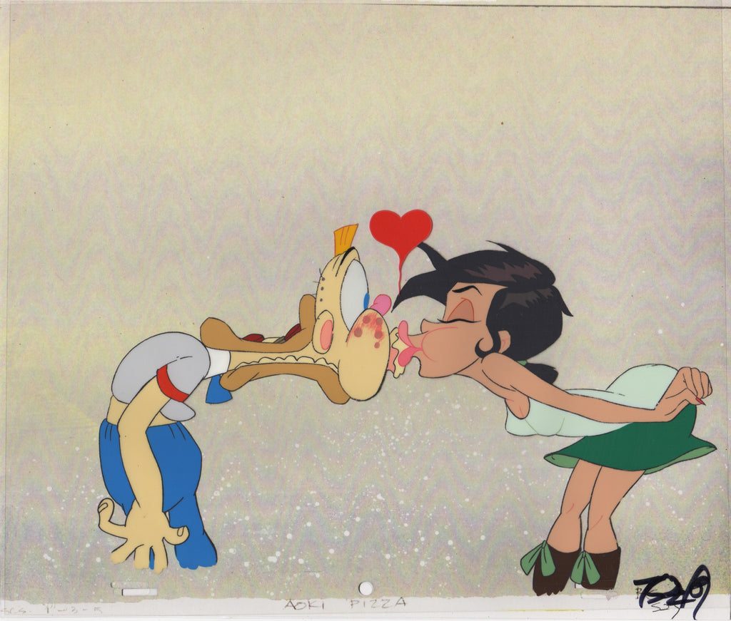 Original Spumco Aoki Pizza Commercial Cel: Jimmy and Sody Kissing