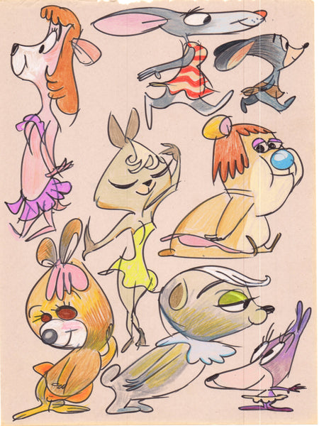 Art Original - Tiny and Less Tiny Critters Color Doodles
