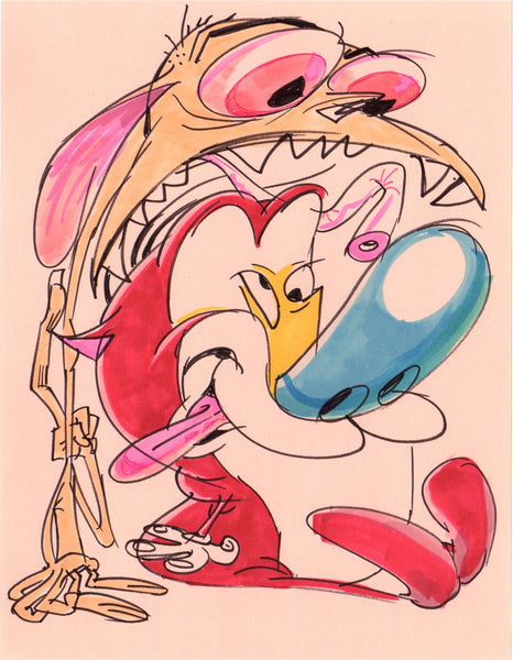 Art Original - John's Character Sketch in Marker - Color Signed - 8.5x11