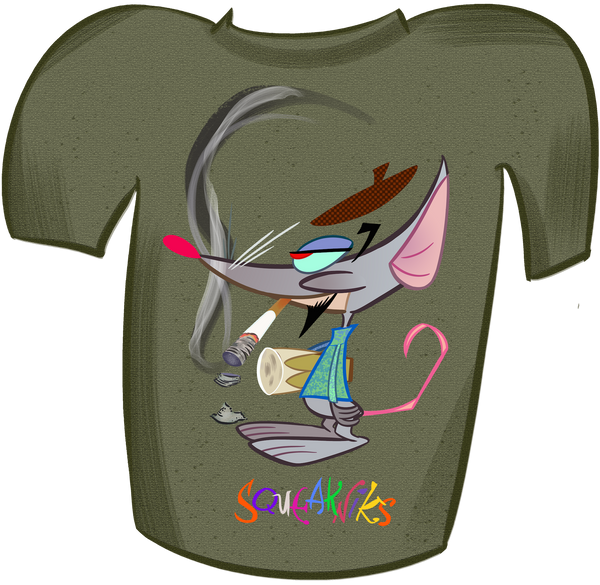 T-Shirt Beatnik Mice (Squeakniks) Bongo Guy Short-Sleeve Unisex